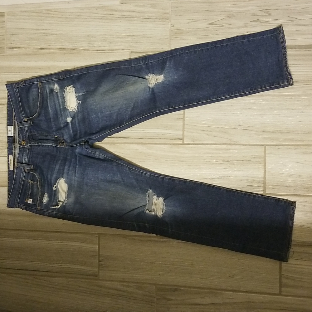AG Adriano Goldschmied 32x29.5 Blue denim distressed